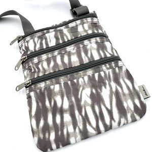 Eddie Bauer Crossbody Purse w/Four Pockets! Lightweight! | Gray & White